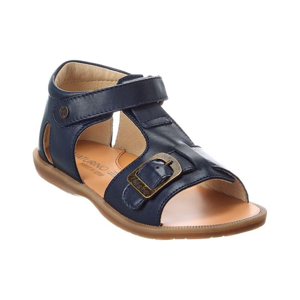 Naturino Quarzo Leather Sandal, Blue